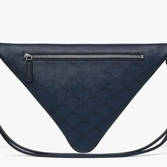 MCM Navy Triangle Belt Bag - Picture 4 of 4